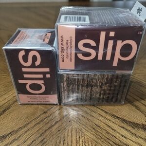 3 Pk Slip Silk Skinny Scrunchies  4/PK Brown (4.7 Review‎ On Amazon) Firm Price
